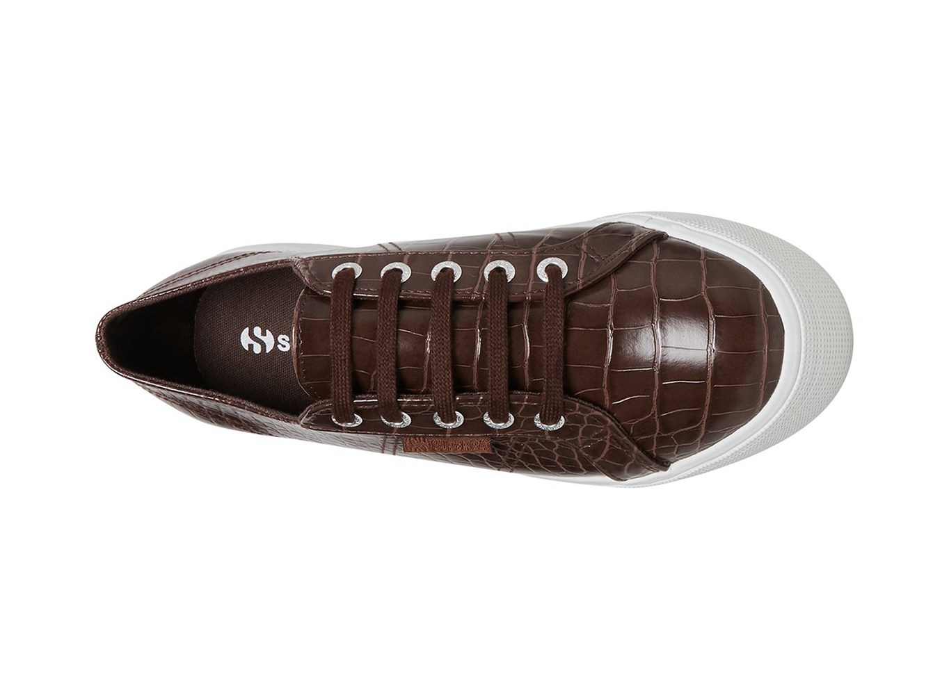 Superga Plataforma Mujer Marrones - 2790 Faux Crocodile - 798014MDP